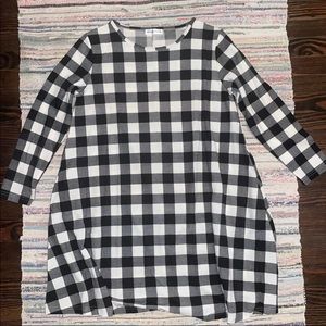 NWOT Black & White Plaid Checkered Dress
